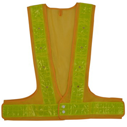 Led Flashing Reflective Mesh Safety Vest