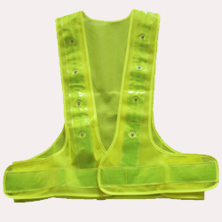 Red White LED Flashing Safety Vest