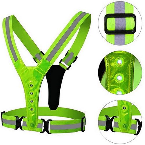 Adjustable Elastic Safety LED Belt Vest