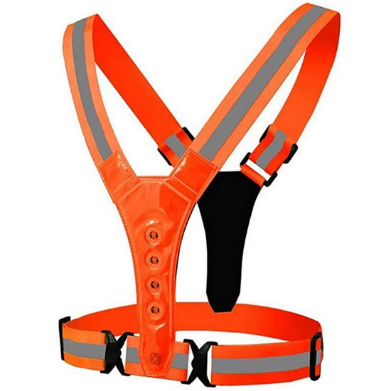 Flash LED Cycling Elastic Reflective Belt
