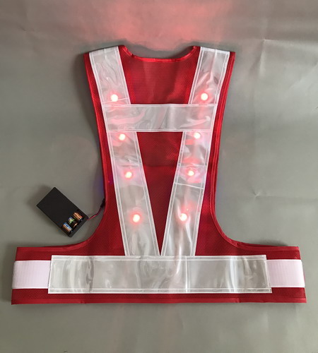 BLUE LED REFLECTIVE SAFETY VEST